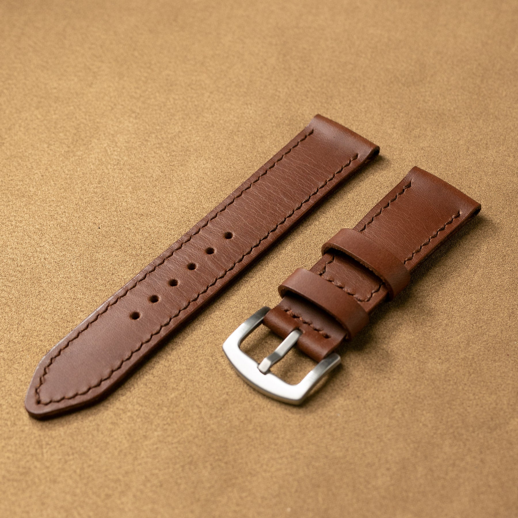 Custom Made Veg-Tan Leather Watch Strap 