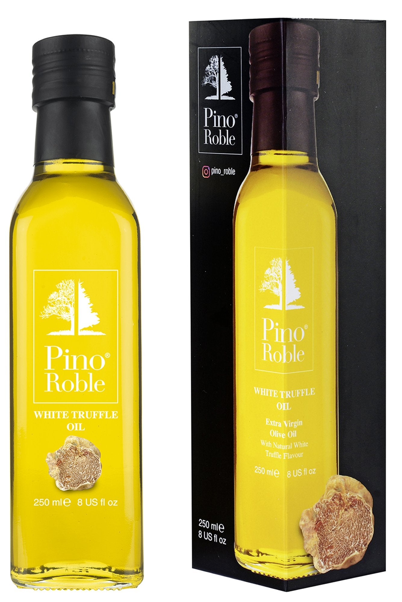 PinoRoble Extra Virgin Olive Oil with Natural White Truffle Flavour 8 fl Oz
