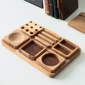 Wood Desk Organizer - Alabanda - EFENDINA PAZAR - Roarcraft Wood - 7566284325017