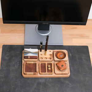 Wood Desk Organizer - Alabanda - EFENDINA PAZAR - Roarcraft Wood - 7566284325017