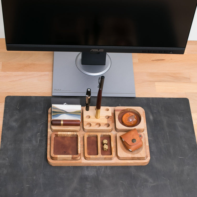 Wood Desk Organizer - Alabanda - EFENDINA PAZAR - Roarcraft Wood - 7566284325017