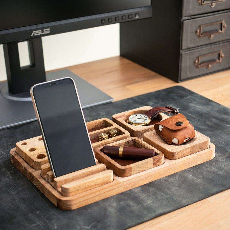 Wood Desk Organizer - Alabanda - EFENDINA PAZAR - Roarcraft Wood - 7566284325017