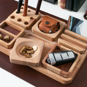 Wood Desk Organizer - Alabanda - EFENDINA PAZAR - Roarcraft Wood - 7566284325017