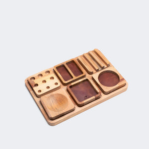 Wood Desk Organizer - Alabanda - EFENDINA PAZAR - Roarcraft Wood - 7566284325017