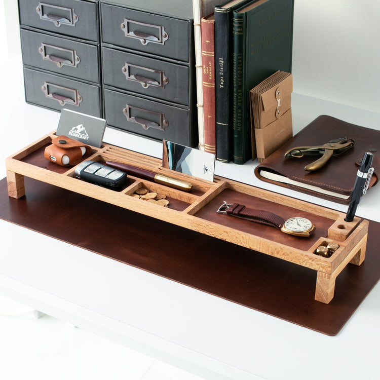 Wood Desk Organizer - Kibira - EFENDINA PAZAR - Roarcraft Wood - 7564810256537