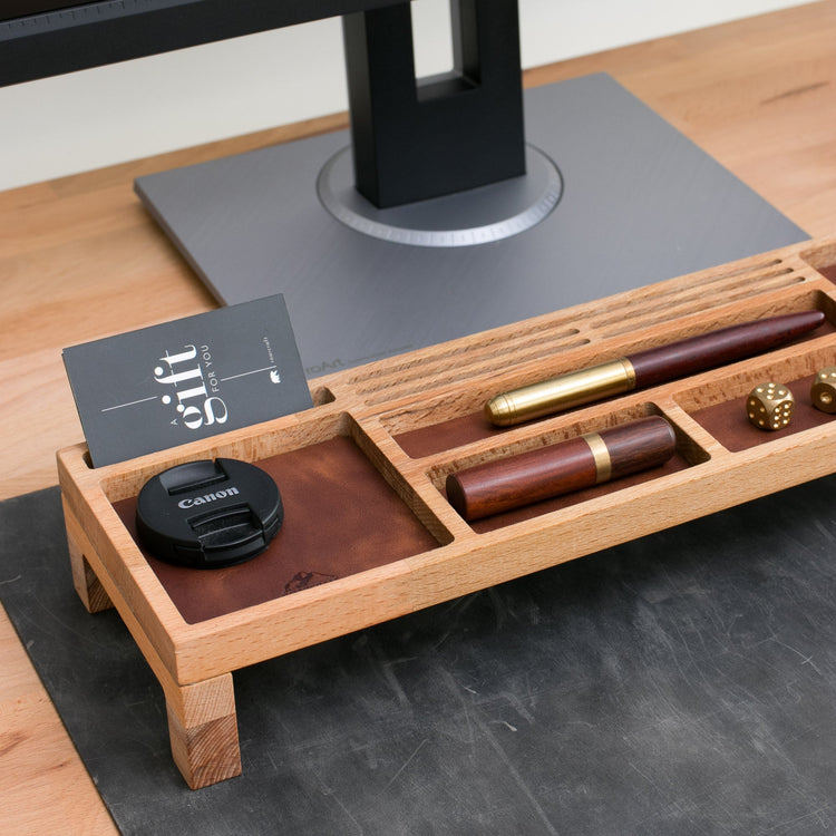 Wood Desk Organizer - Kibira - EFENDINA PAZAR - Roarcraft Wood - 7564810256537