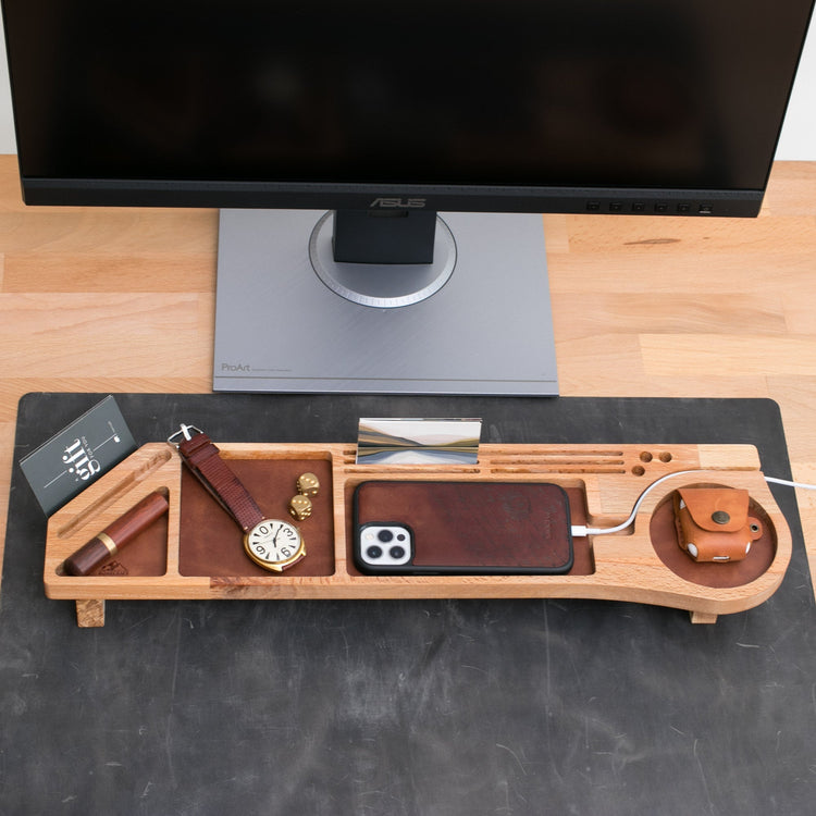 Wood Desk Organizer - Lagina - EFENDINA PAZAR - Roarcraft Wood - 7566280818841