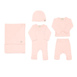 Newborn Organic Cotton Hospital Release Set of 5 Pink