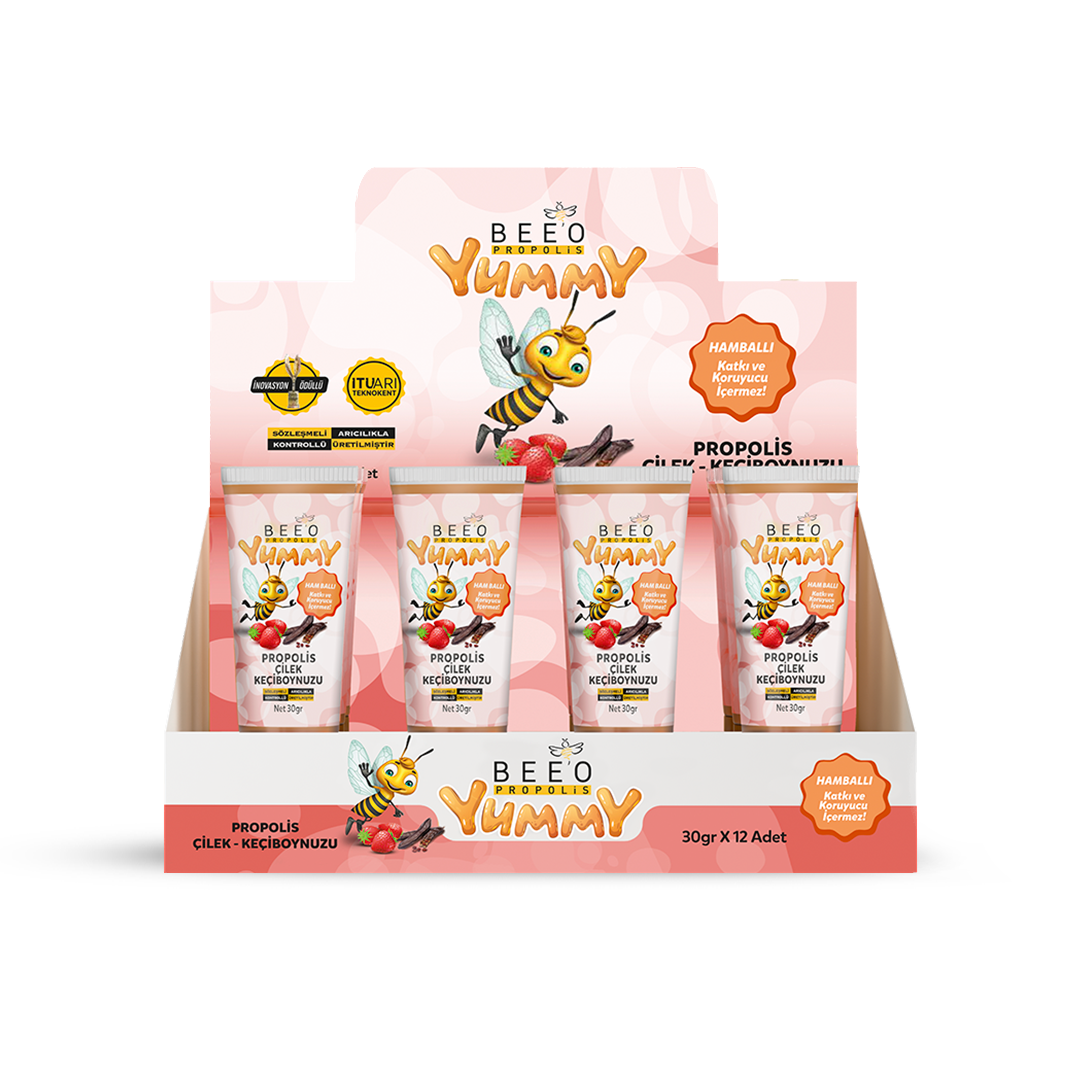 Beeo Yummy Propolis Strawberry Carob 12 Pack