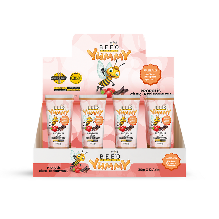 Beeo Yummy Propolis Strawberry Carob 12 Pack