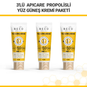 Beeo 3 Pack Apicare Propolis Face Sunscreen