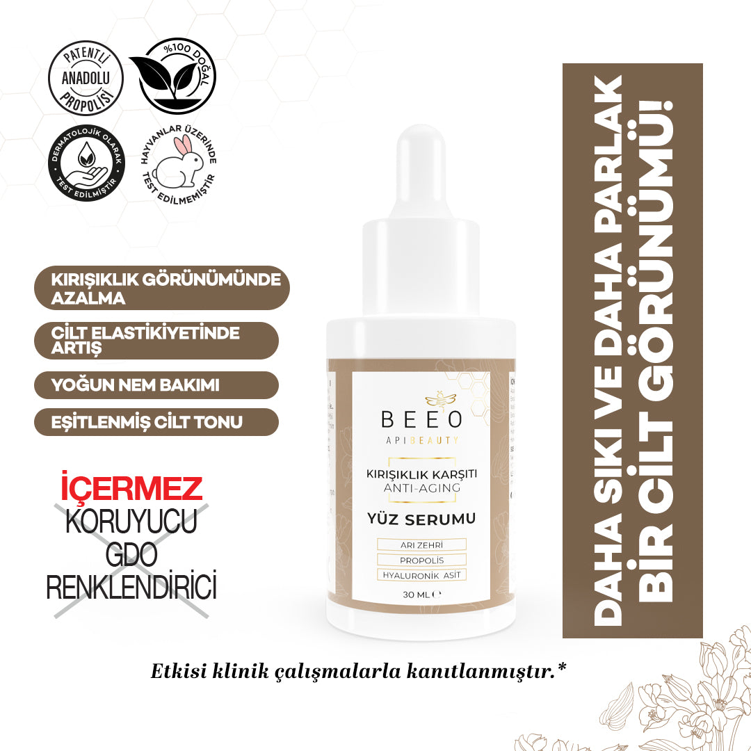 Beeo Anti Aging and Anti Wrinkle Face Care Serum with Bee Venom Propolis