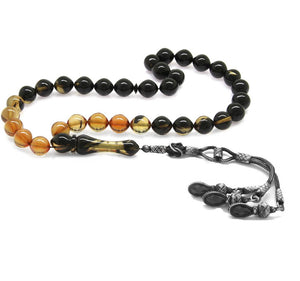 1000 Carat Silver Fire Amber Rosary