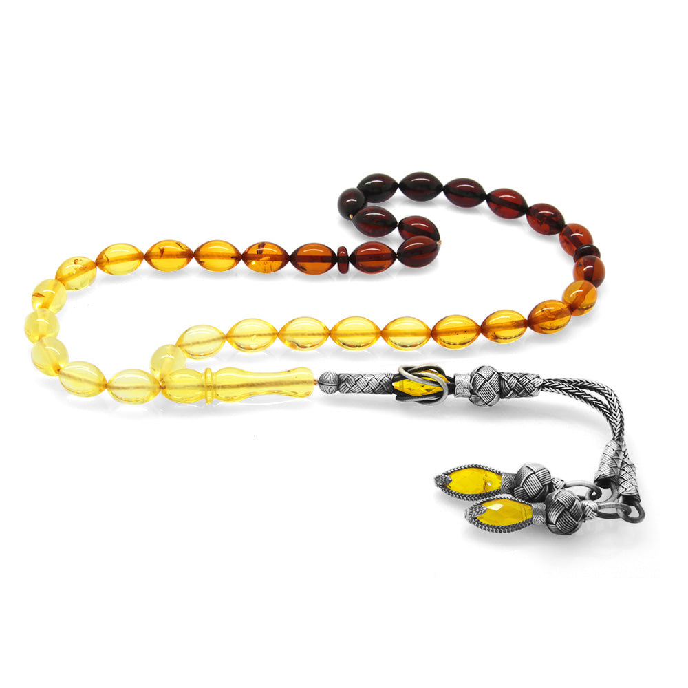  Red - Yellow Drop Amber Rosary