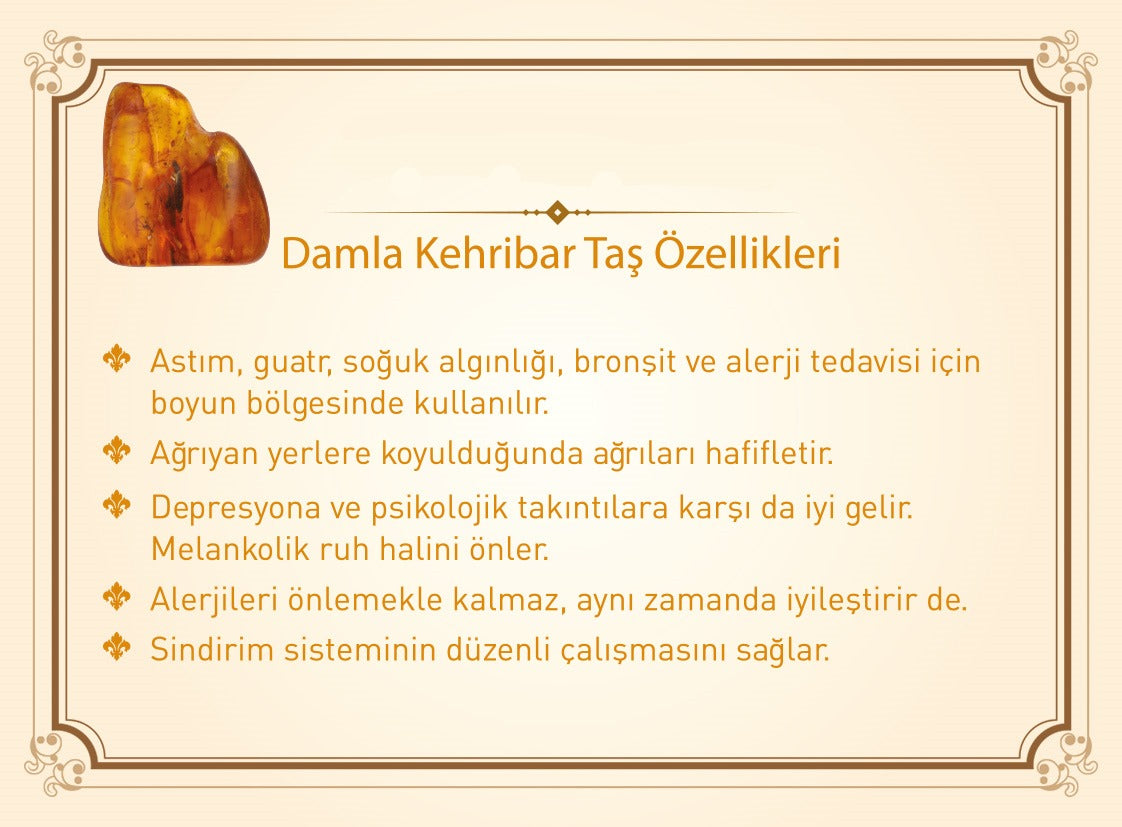 1000 Carat Kazaz Tasseled Istanbul Cut Plant Fossil Honey Color Drop Amber Rosary
