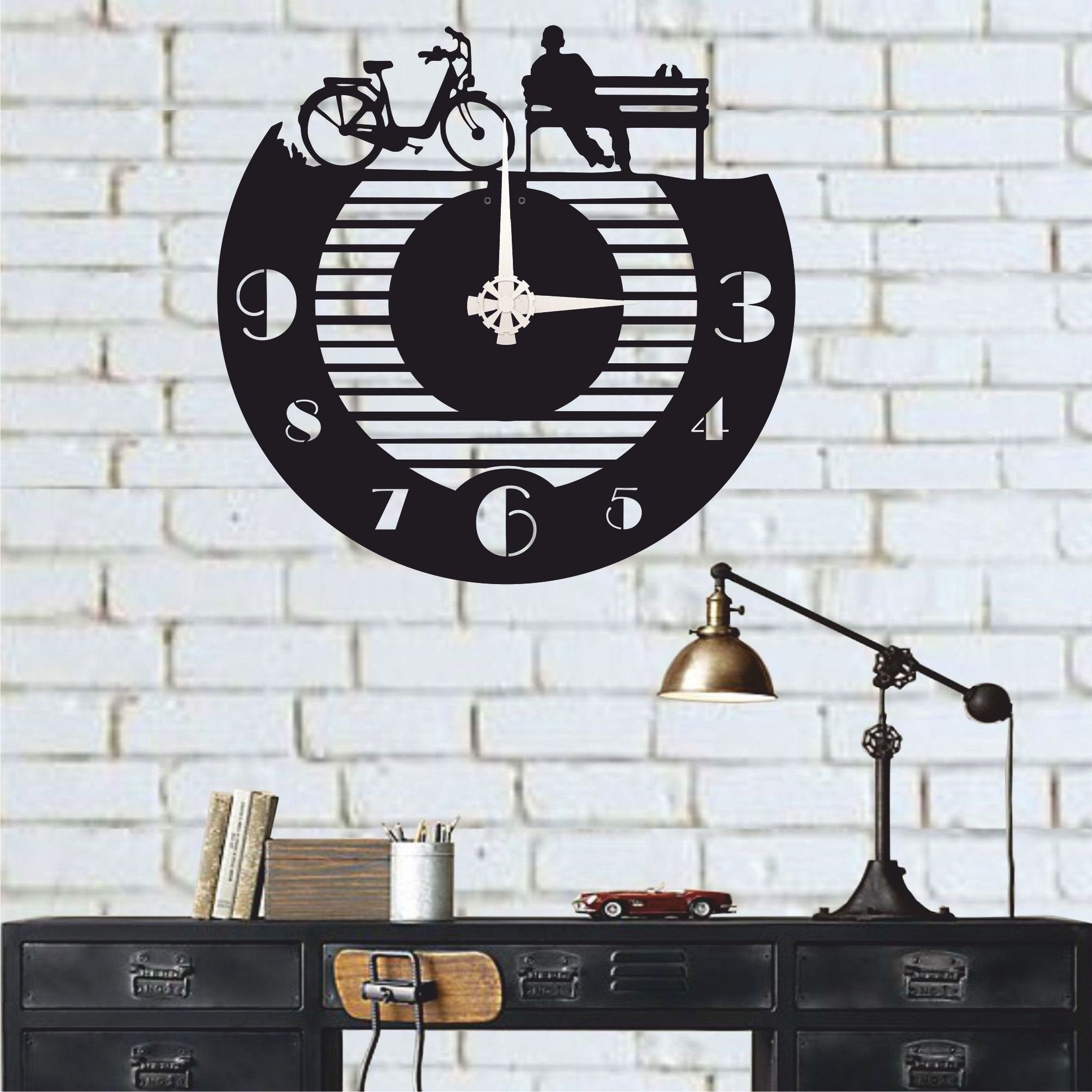Bicycle Metal Wall Clock