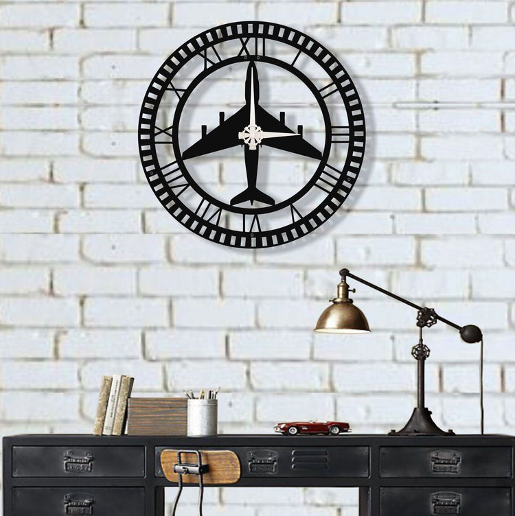 Warplane Metal Wall Clock