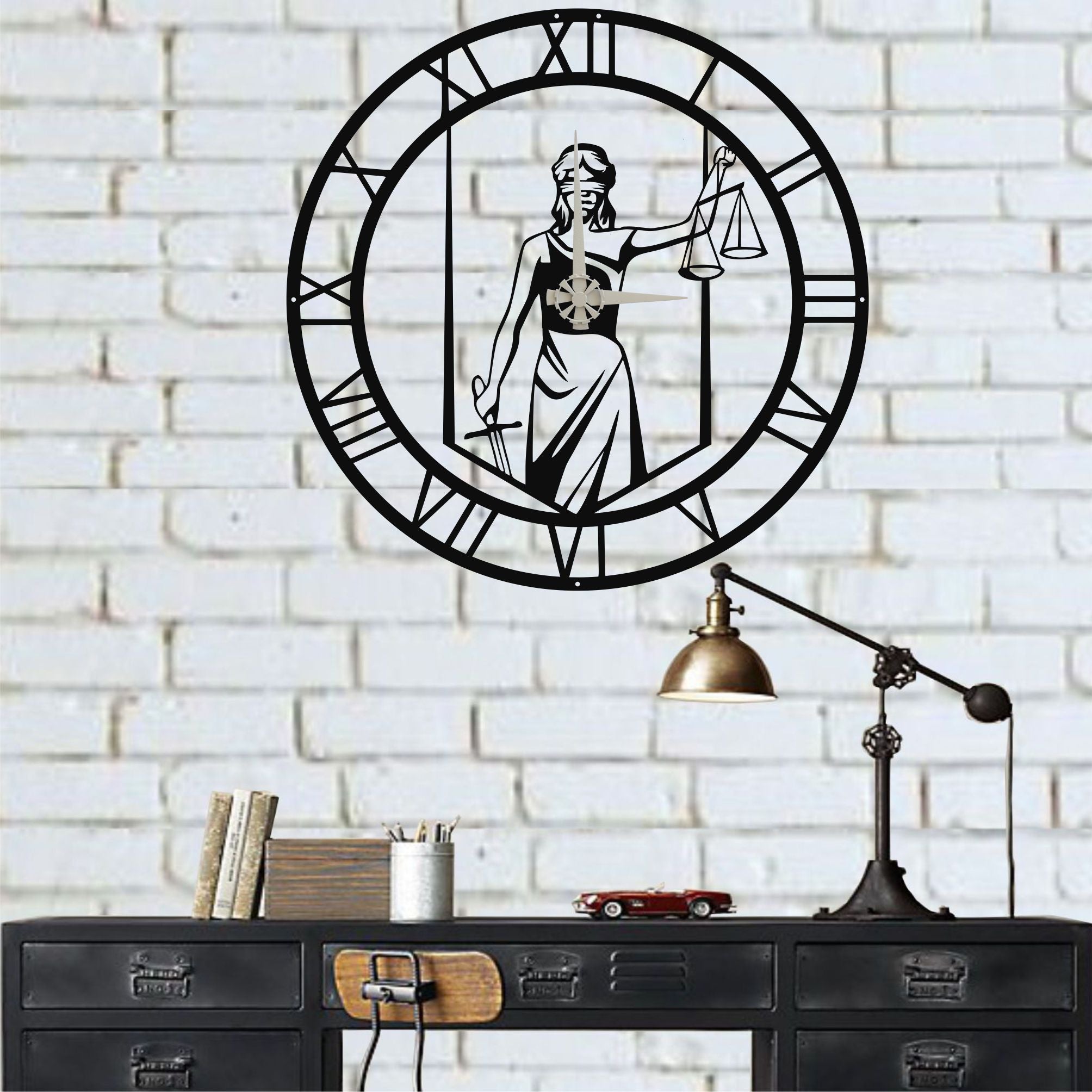 Themis Metal Wall Clock