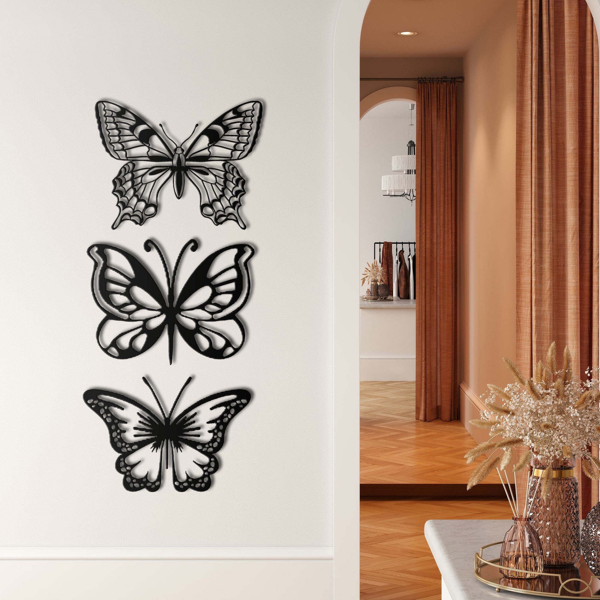 Dekadron Butterflies Metal Wall Decor