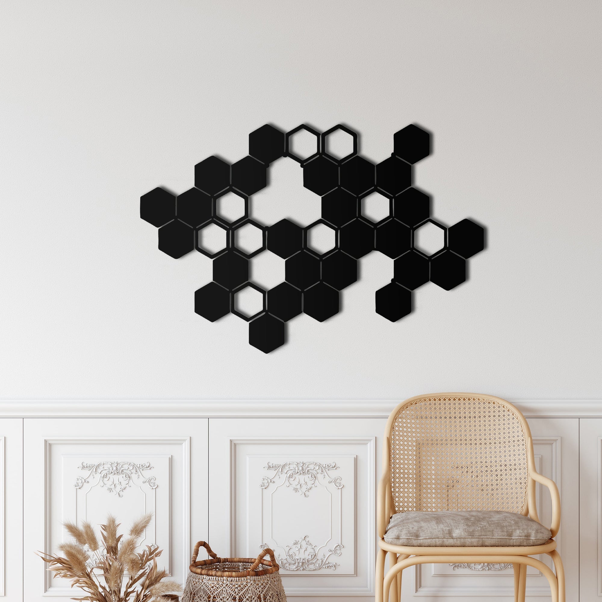 Dekadron Honeycomb Metal Wall Decoration
