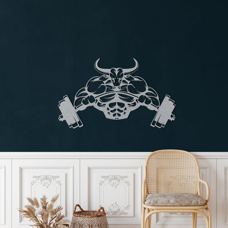 Fitness Muscle Metal Wall Decoration