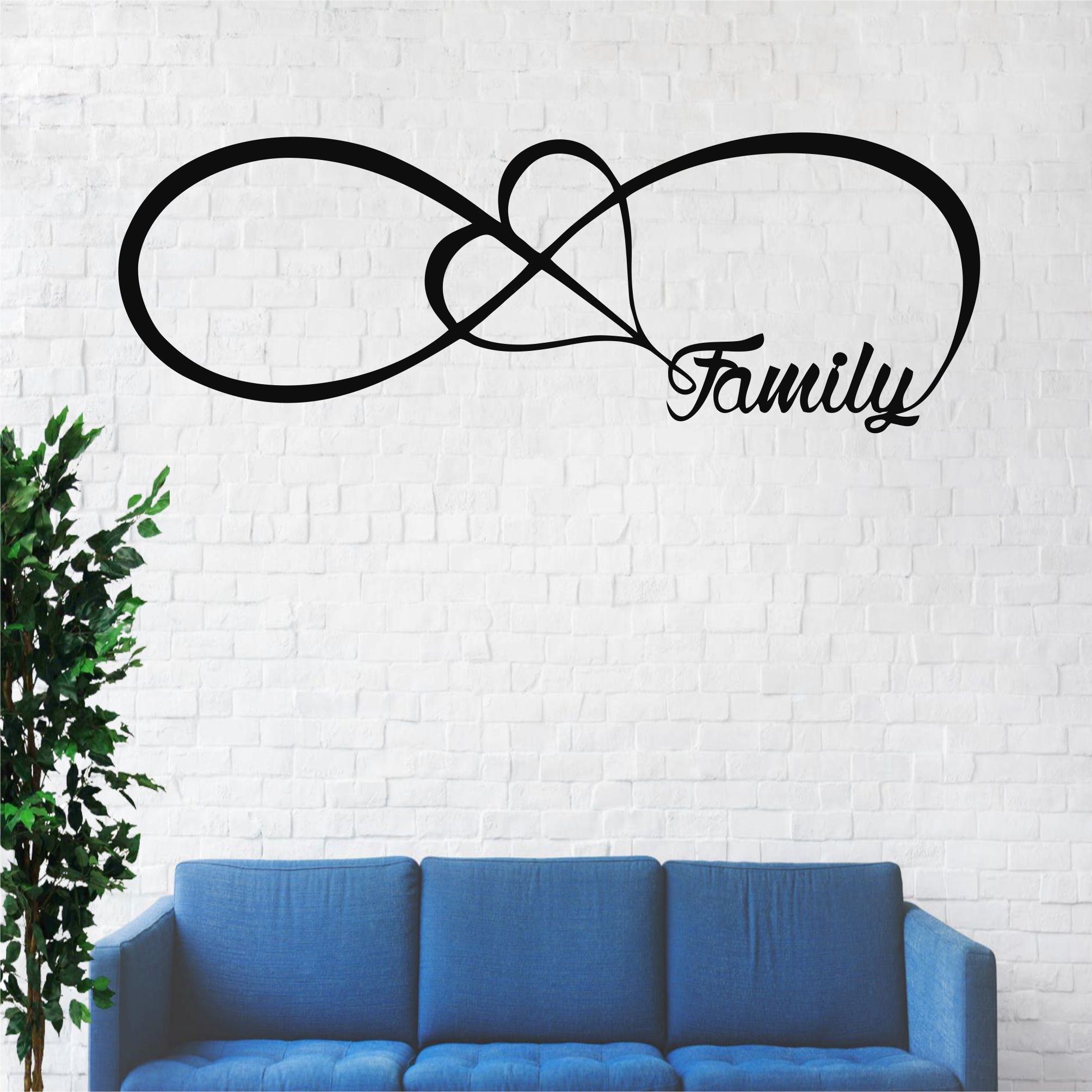 Family and Infinity Metal Wall Decoration