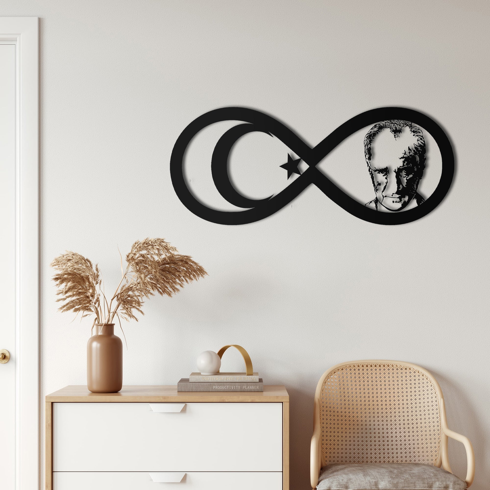 Ataturk And Infinity Metal Wall Decoration