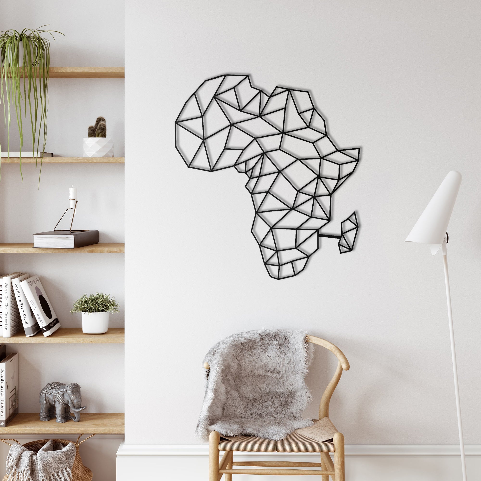 African Continent Metal Wall Decoration