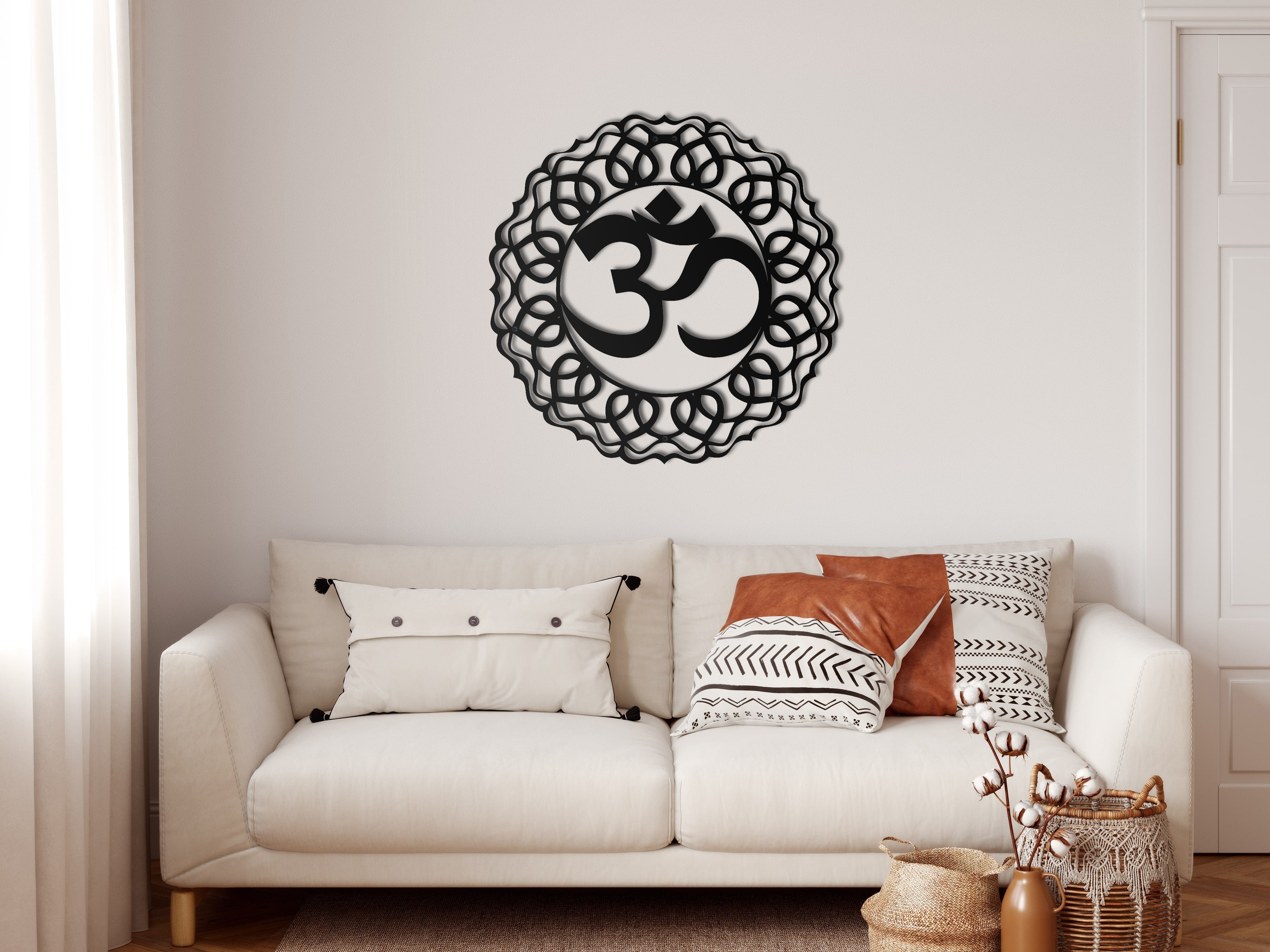 OM Mandala Metal Wall Decoration