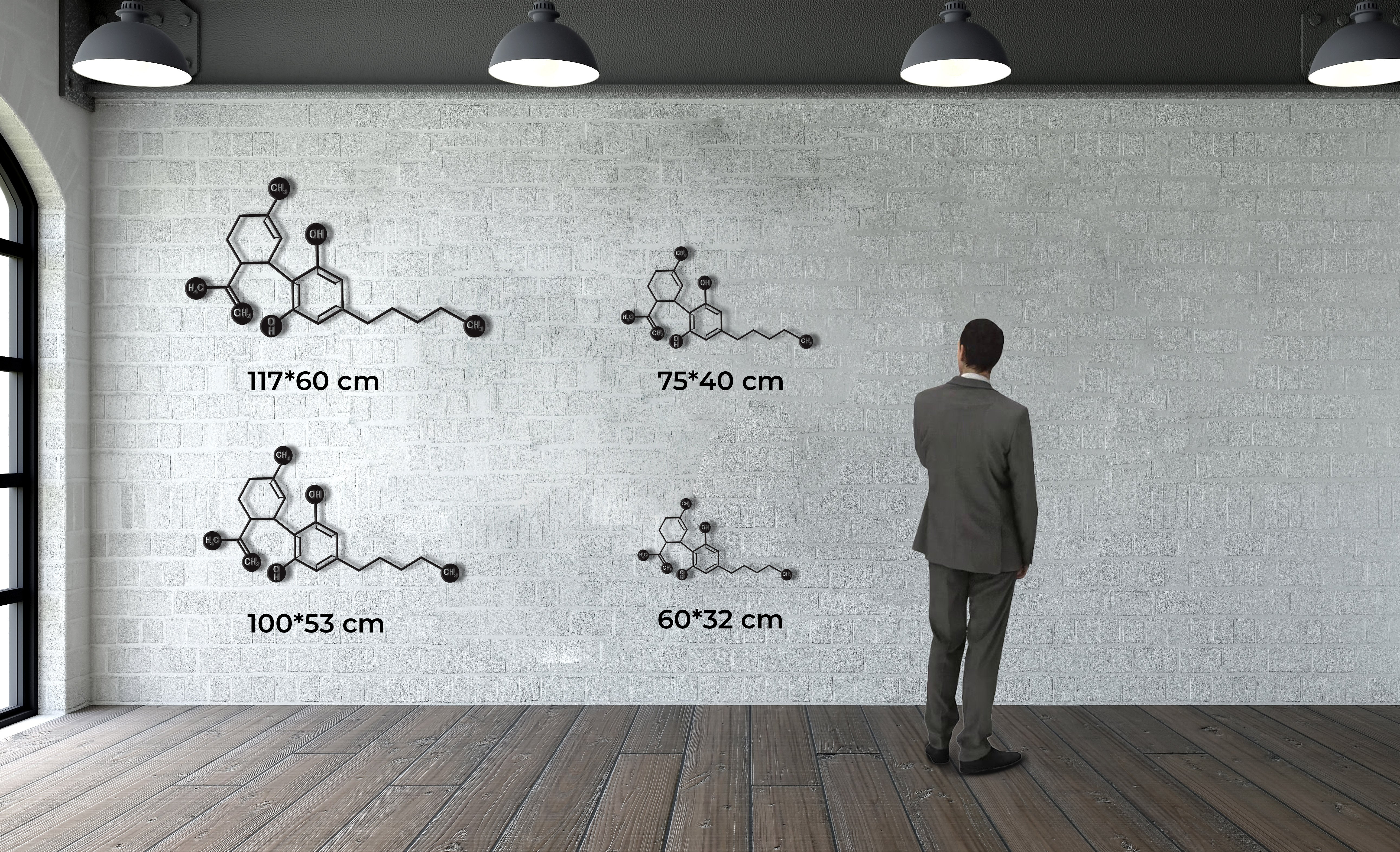 CBD Molecule Wall Decoration