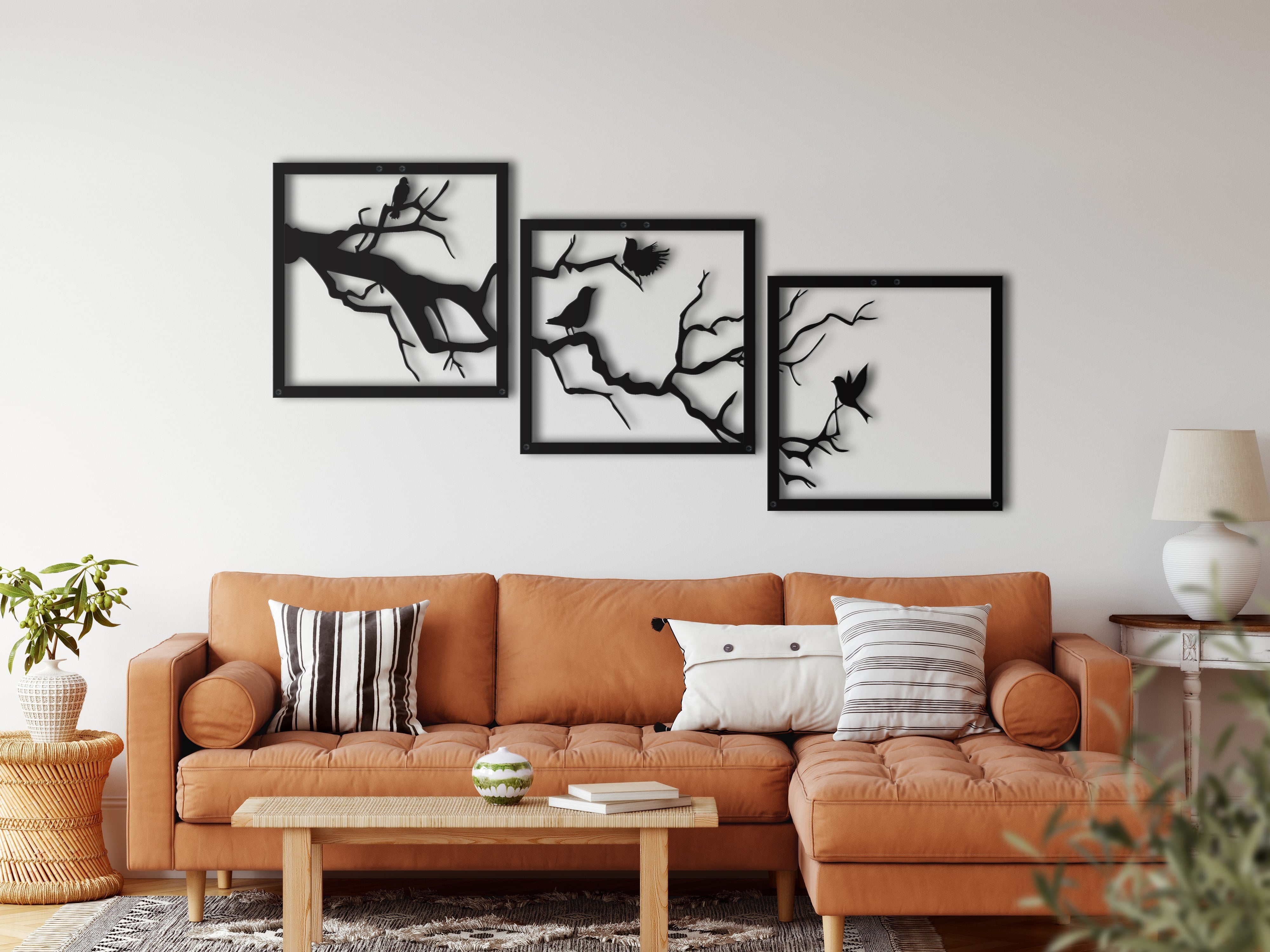 Branches And Birds Metal Wall Decor