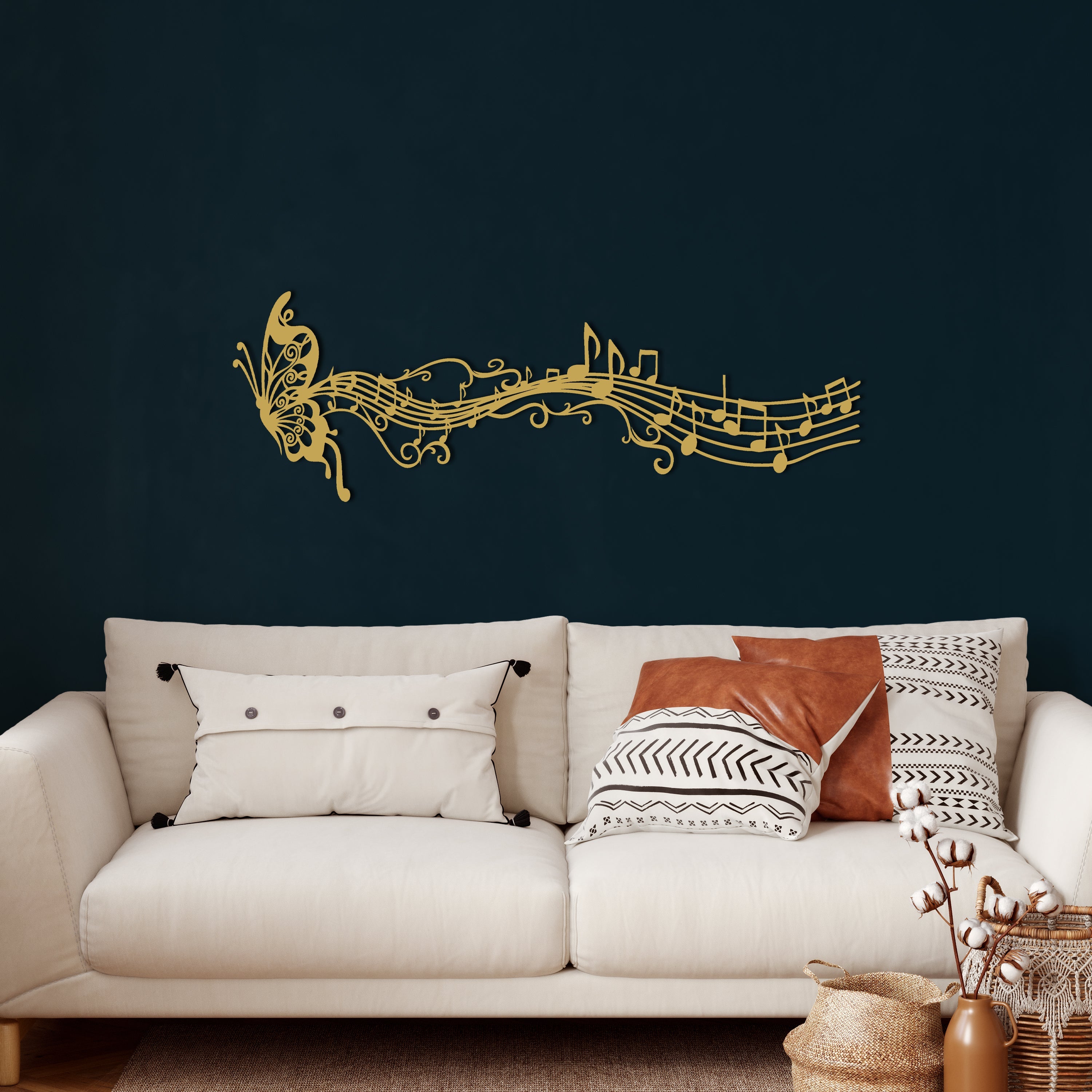 Butterfly Music Metal Wall Decoration