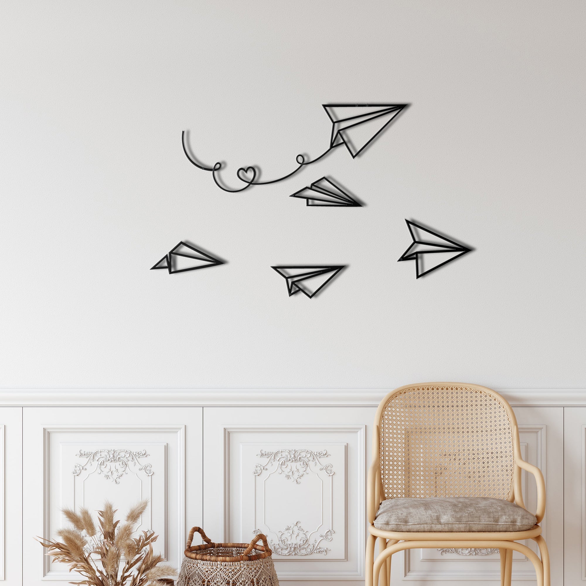 Paper Airplanes Metal Wall Decor