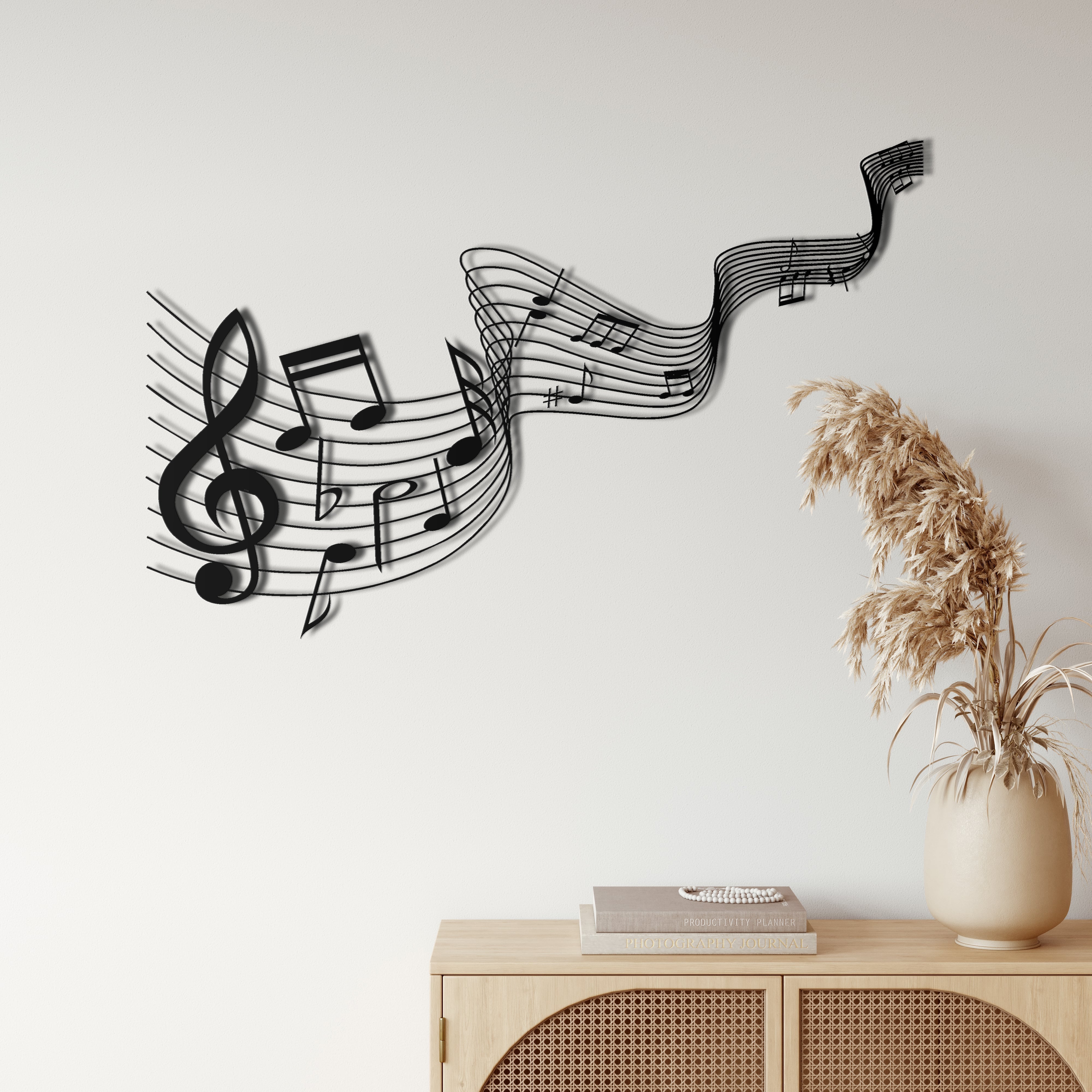 Musical Notes Metal Wall Decoration