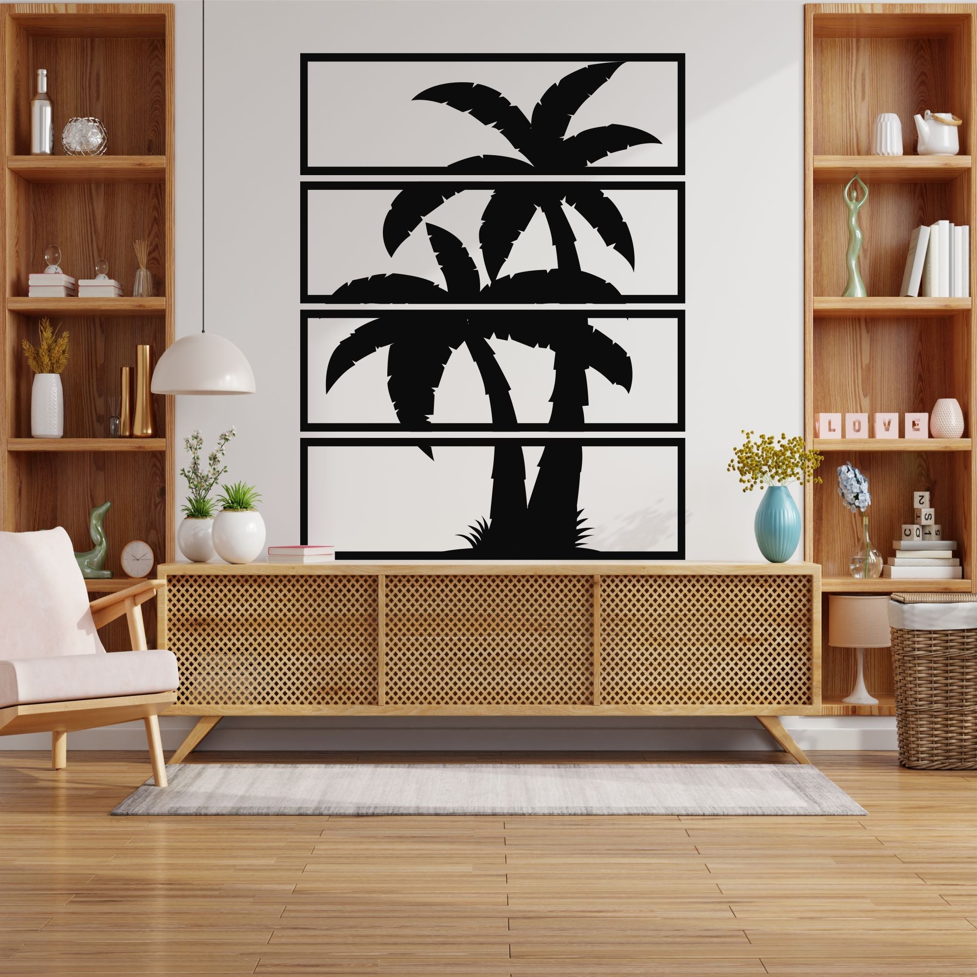 Palm Tree Metal Wall Decoration 