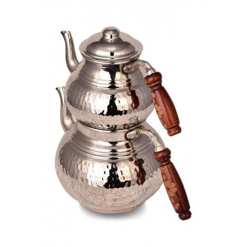 Turna Copper Classic Teapot Thick Hand Forged Silver-2