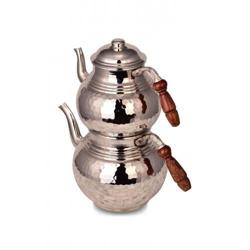 Turna Copper Classic Teapot Fine Hand Forged Silver-2