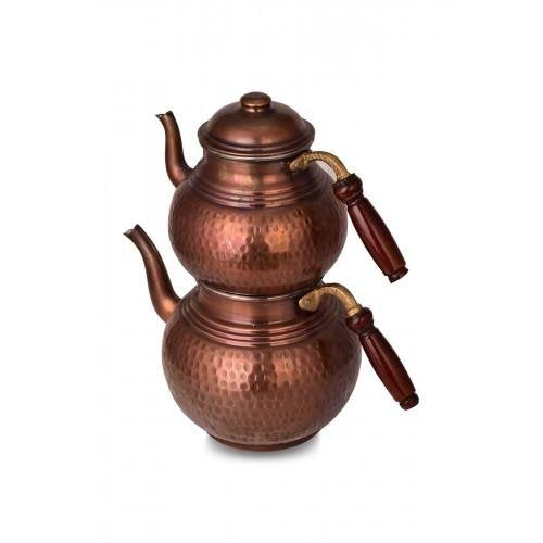 Turna Copper Classic Teapot Fine Hand Forged Brown-2