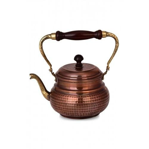 Turna Copper Italian Teapot Hand Forged Brown-1