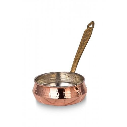 Turna Copper Salsa Sauce Bowl Brass Handle Red-1