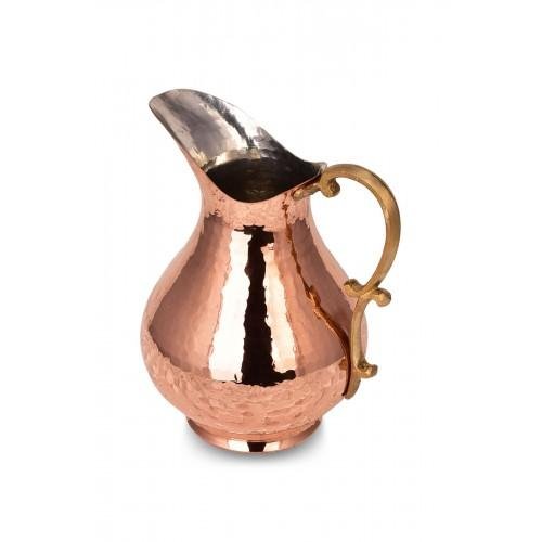 Turna Copper Pınar Jug Hand Forged Red -3