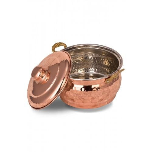 Turna Copper Mini Casserole Pot 12 Cm Hand Forged Red-2