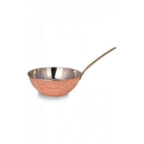 Turna Copper Wok Pan 25 Cm Only Base Hand Forged Red-1