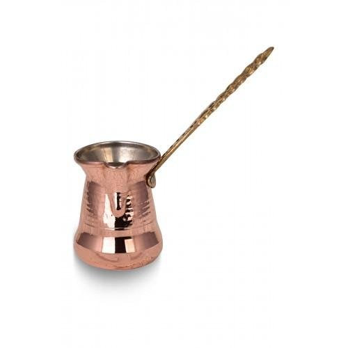 Turna Copper Sultan Coffee Pot 200 Ml Thin Brass Handle-1