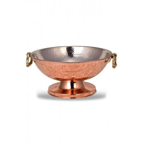 Turna Copper Punch Presentation Bowl 27 Cm Hand Forged Red-1