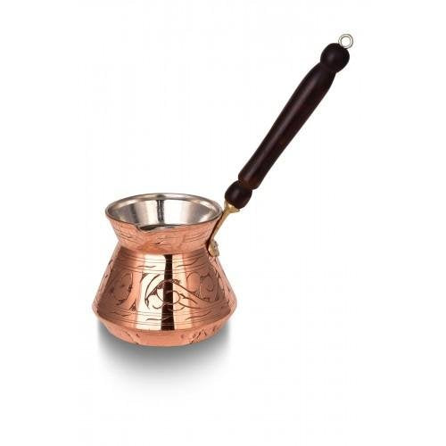 Copper Coffee Pot 580 Ml with Carving