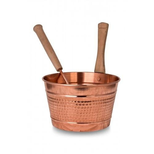 Turna Copper Sauna Bucket Set with Ladle Machine 1