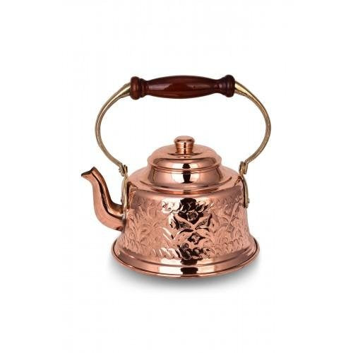 Copper Teapot Handmade Red 1300 Ml