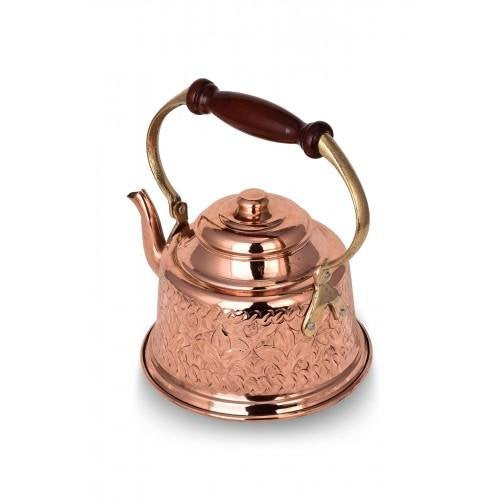 Copper Teapot Handmade Red 1300 Ml
