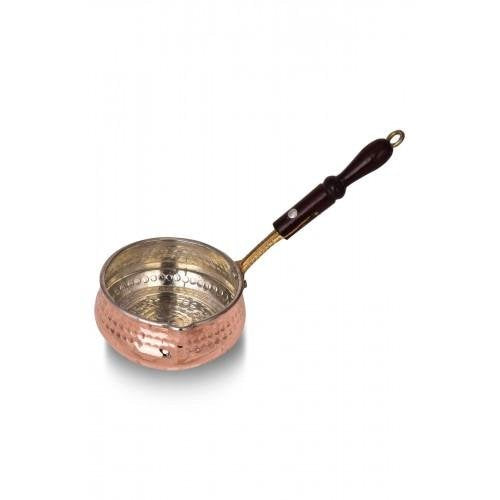 Copper Sauce Bowl Wooden Handle